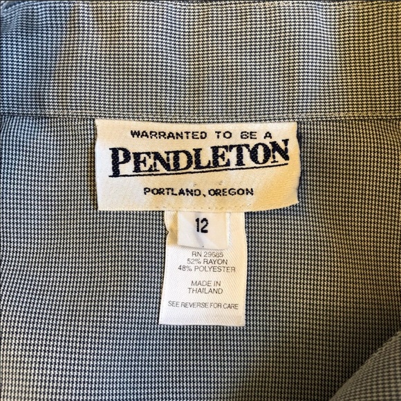 Vintage PENDLETON Houndstooth Button Front Shirt - Picture 8 of 8